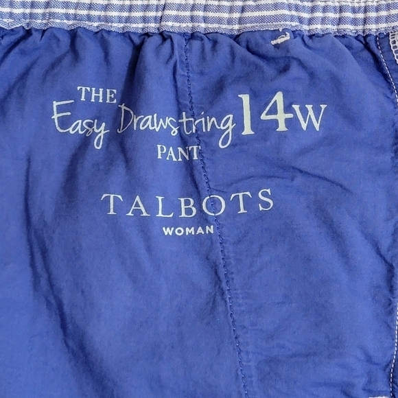 Talbots Linen Stripe The Easy Drawstring Pant - Picture 10 of 12